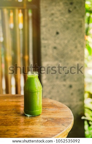 Similar – Green vegetable smoothies and infused fruit water cocktails