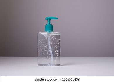 Bottle of hand sanitizer, antimicrobial liquid gel, germ prevention or antibacterial hygiene - Shutterstock ID 1666515439