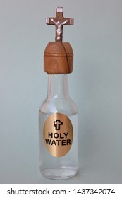 Bottle of holy water to bless