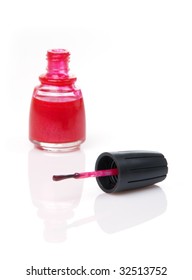 Bottle Of Hot Pink Nail Polish