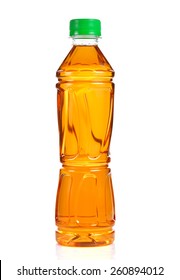 Bottle Of Ice Tea On White Background.