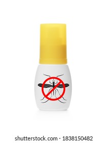 Bottle Of Insect Repellent On White Background