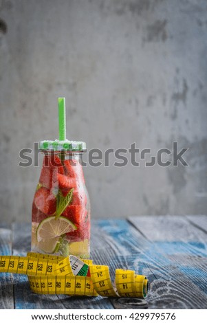 Similar – Infused fruit water cocktails and green vegetable smoothies