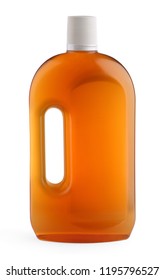 A Bottle Of Liquid Antiseptic Disinfectant On White Background