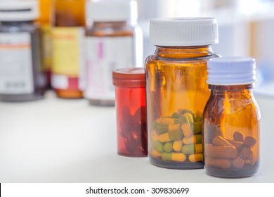 bottle of medicine.  - Shutterstock ID 309830699