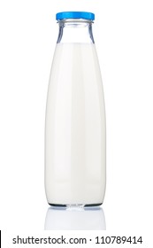 Bottle Of Milk Isolated On White Background