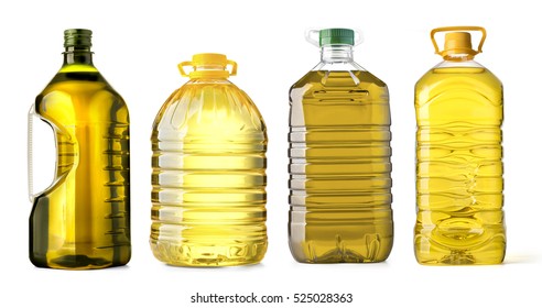 Bottle Oil Plastic Big On White Background 