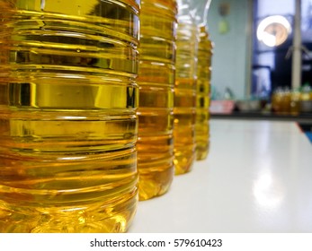 A bottle of Palm kernel Cooking Oil, on laboratory.