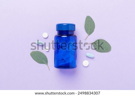 Similar – Image, Stock Photo Colored  medicine pill  studio shoot