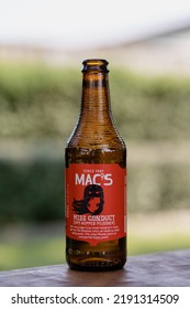 Bottle Of Pilsener Beer From Mac's New Zealand Brewing Company. January, 2020, Hawke's Bay, New Zealand