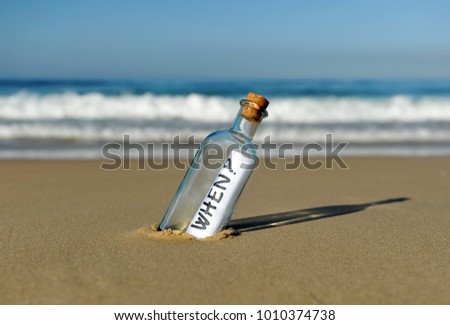 Bottle with question inside found on the beach, when?
