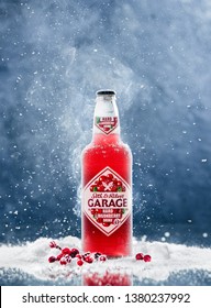 
Bottle Of Refreshing Alcoholic Drink S&R's Garage Hard Lingonberry Carlsberg Group