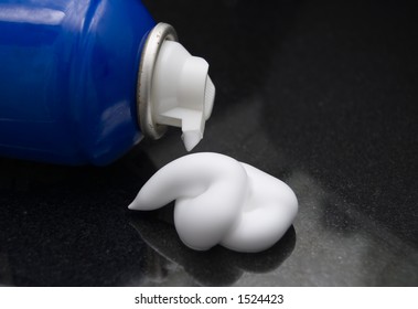 Bottle Of Shaving Foam And Shaving Foam