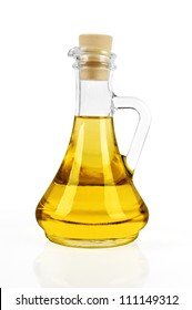 bottle of sun flower oil isolated on white background
