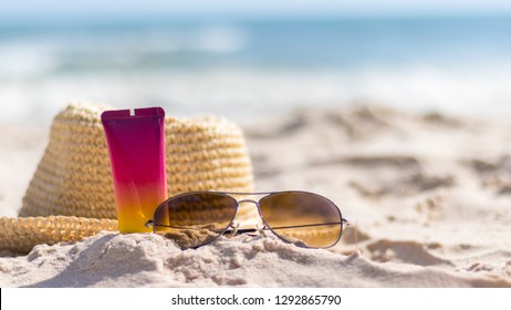 beach and sunglasses