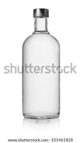 Bottle of vodka isolated