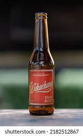 Bottle Of Wakachangi Lager Beer. New Zealand Company. January, 2020, Hawke's Bay, New Zealand