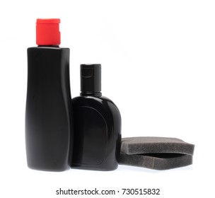 Bottle Wax Product Protection With Sponge For Car And Leather Isolated On White Background