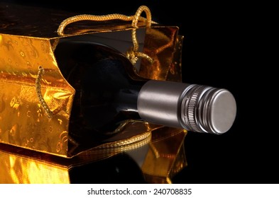 Bottle Of Wine In The Gift Bag