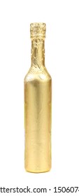 Bottle Wrapped With Gold Foil.