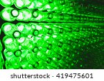bottles as background green beer texture