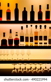 Bottles in a bar