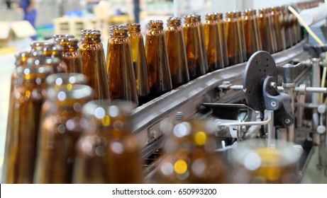 Bottles In Beverage Production Line