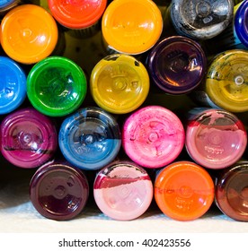 Bottles Of Colorful Tattoo Ink