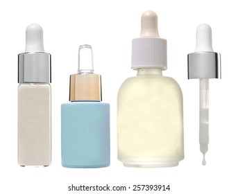 bottles with eyedropper set. Photo.