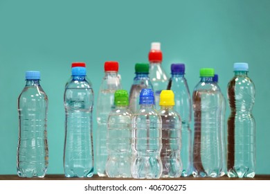 Bottles Water On Blue Background Stock Photo 406706275 | Shutterstock