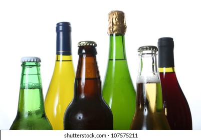 Bottles Of Wine And Beer