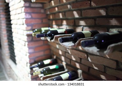 Bottles Of Wine In Cellar, Kakheti, Georgia