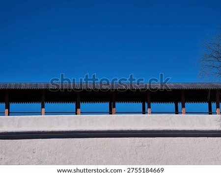 Bottom aligned medieval bridge architecture backdrop