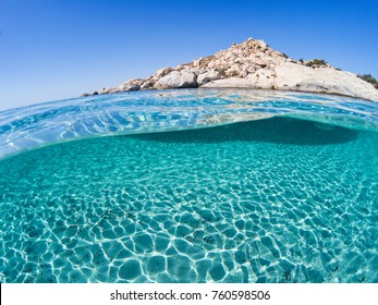 Bottom Exotic Beach On Half Underwater Stock Photo 760598506 | Shutterstock