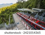 Bottom station of the Scenic Railway, an incline railway going down in the Jamison Valley in the Blue Mountains National Park, New South Wales