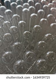 The​ bottom of​ testtube​s​ shows​ in​ top view.