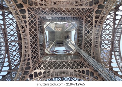 Bottom view of the Eiffel Tower. Paris, France