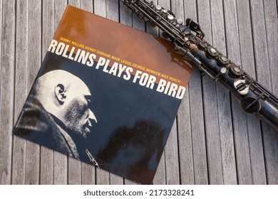 Bottrop,Germany,2022 - Vinyl Record Covers Of Famous Old Jazz Musicians