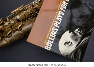 Bottrop,Germany,2022 - Vinyl Record Covers Of Famous Old Jazz Musicians