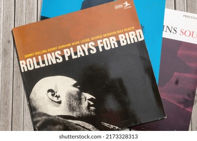 Bottrop,Germany,2022 - Vinyl Record Covers Of Famous Old Jazz Musicians