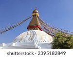 Boudhanath stupa with the eyes of buddha