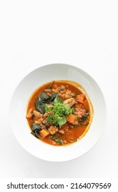 Bouillabaisse Traditional French Fish Stew In Marseille Provence On White Background