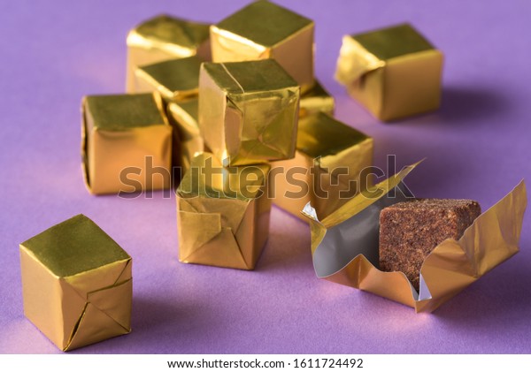 Bouillon Cubes on Gold\
Foil