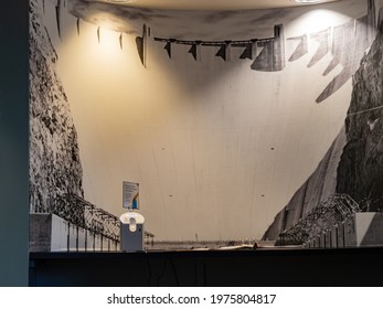 Boulder City, FEB 28, 2021 - Interior View Of The Hoover Dam Museum