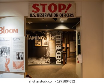 Boulder City, FEB 28, 2021 - Interior View Of The Hoover Dam Museum