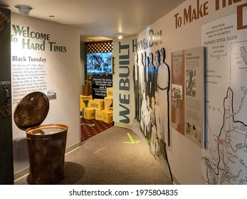 Boulder City, FEB 28, 2021 - Interior View Of The Hoover Dam Museum