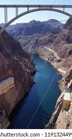 BOULDER CITY, NV - OCT 26: Hoover Dam At The Border Of Arizona And Nevada, As Seen On Oct 26, 2015. It Was Constructed Between 1931 And 1936 During The Great Depression,