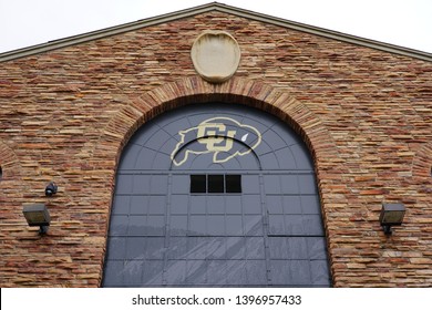 BOULDER, CO -10 MAY 2019- View Of The Folsom Field Football Stadium On The College Campus Of The University Of Colorado Boulder (CU Boulder).