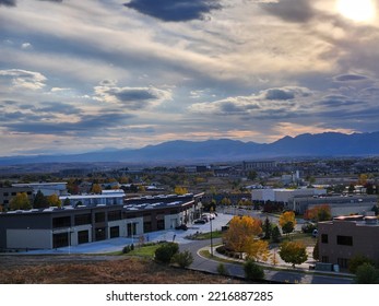 Boulder, CO During A Beautiful Fall Sunset