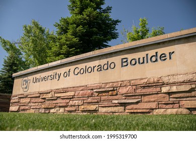 Boulder, CO - June 10, 2021: University Of Colorado Boulder, CU Boulder Entrance 